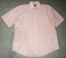 Herren Hemd Kurzarm Rot/Weiß