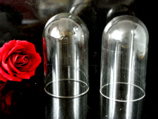 2 x Glassturz Dom Glas & Plexiglas