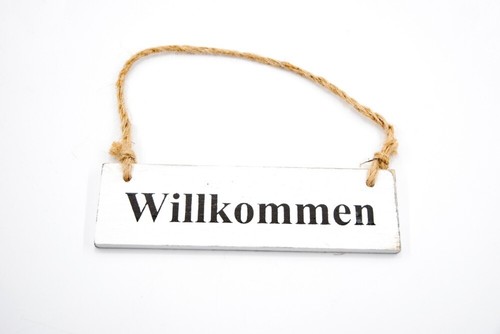 Türschild schild willkommen - türschild,