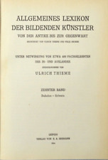 Thieme Becker Künstlerlexikon Band 10 gebundene Ausgabe Leipzig 1914