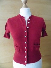 Louis Vuitton damen Cardigan 100 % Kaschmir Gr. XS, S ,weinrot.