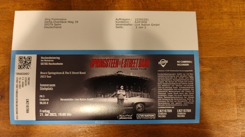 Bruce springsteen ticket - springsteen,
