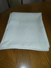 Sander Tischdecke 135x170 cm weiß in sich gemustert neuwertig s. Bilder/Beschrei