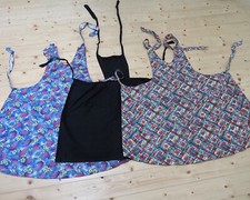 3x Nostalgie Damen Latz Cocktail Schürze 50/60/70 Jahre Vintage Baumwolle I250