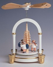 Tischpyramide Engel mit Instrumente BxTxH= 13x13x21cm NEU Tischdekoration 