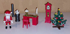 PLAYMOBIL WEIHNACHTEN - FIGUR NIKOLAUS MIT TANNENBAUM - SCHREIBTISCH - OFEN uw.