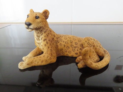 Handbemalte panther dekofigur - handbemalte, panther-dekofigur