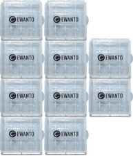 10x EWANTO Aufbewahrungsbox AAA / AA Batterie Batteriebox Mignon Micro Akku Box 