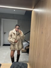 Echtpelz Blaufuchs Mantel Dick