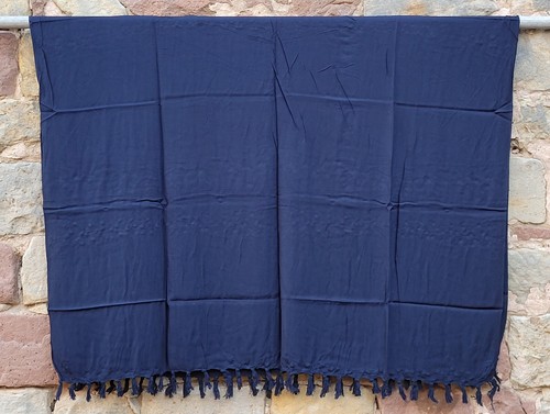 Sarong unifarben dunkelblau - unifarben,
