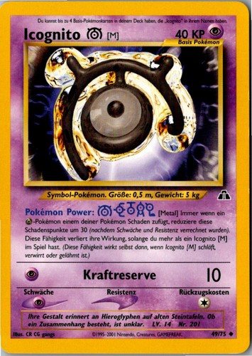 Pokemon icognito 75 - m, 49/75