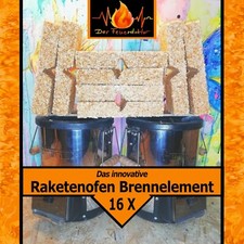 16X Raketenofen BRENNELEMENTE für Petromax BBQ Toro uvm. (Beschreibung lesen)