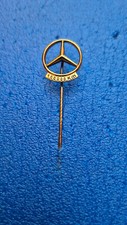 Mercedes Anstecknadel *100.000 KM* 835er vergoldet