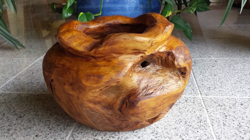Pflanzenkübel teakholz kugel - pflanzenkübel,