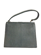 Schwarze Lederhandtasche