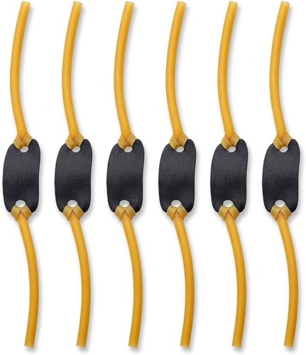 6er set steinschleuder gummi - set,