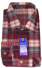 HERREN HEMD KARO FLANELL 39/40 LANGARM WEINROT KARIERT SHIRT MEN RETRO Neu/Alt