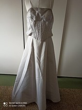 Hochzeitskleid, Ball Kleid, Kombi Grau, Silber Gr40