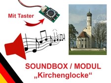 Soundbox Soundmodul KIRCHENGLOCKE Modellbahn Sound mit Lautsprecher und Schalter