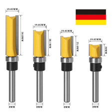 4x Bündigfräser 8mm Schaft