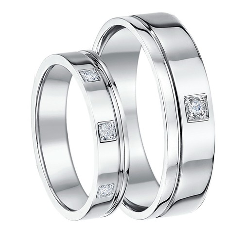 His hers 9ct weißgold - &,
