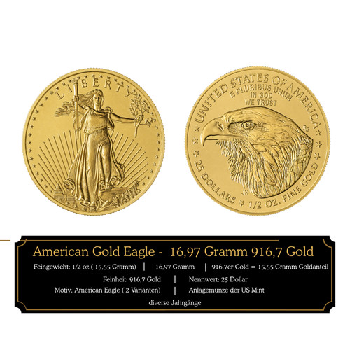 Usa american gold eagle - $,