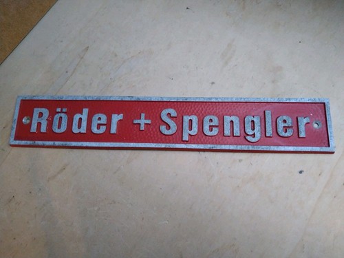 Schild werbung alu guss röder - schild,