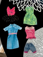 ? 5x Vintage Barbie Kleidung – Kleider & Outfits 80er/90er+Mattel Travel #FWV25