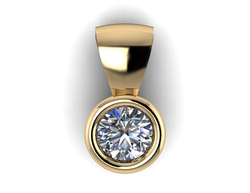 Diamant solitär anhänger - solitär,
