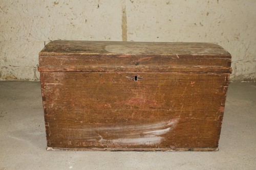 Große alte holzkiste - alte,