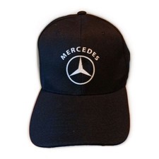 Mercedes Cap. Basecap, schwarz, verstellbar mittels Klettverschluss Weißer Druck