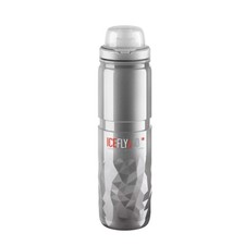 Elite Ice Fly Thermo Trinkflasche Fahrradflasche clear-grau 650 ml