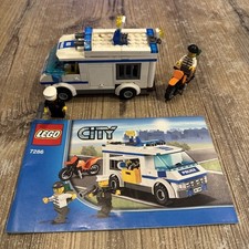 LEGO CITY 7286 Gefangenentransporter komplett, ohne Police-Aufkleber am Fahrzeug