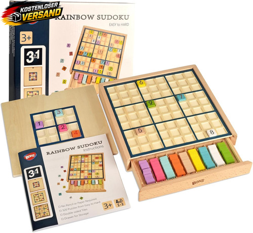 Hölzernes sudoku spiel - hölzernes, für