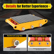 15T Lenkfahrwerk Schwerlastrolle 9Rollen Transportfahrwerk Panzerrollen 33069lbs