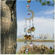 Sonnenfänger Kristall Prismen Regenbogen - Mond gold