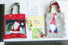 BAG-1) 6tlg Stoff tasche Unikat Weihnachten (Taschen, Anhänger,Schutzengel)