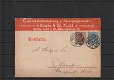 Dt. Reich Firmenpostkarte Teppich-Aufbewahrung Staehr Berlin, 1921 #1099105