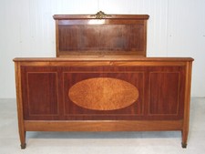 KM 405 Elegantes Bett aus Mahagoni Frankreich  1900 im englischen Edwardian Stil