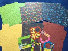 17 Disney Bastelbögen/Motiv Papier &  5 Papier Rahmen aus Scrapbook Kit 2015