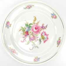 Rosenthal Porzellan Speiseteller Serie Winifred Goldrand Blumenbouquet 24,5cm