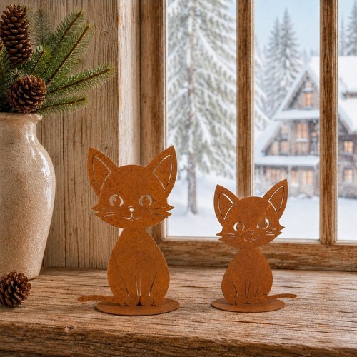 Edelrost vintage figuren 2er - figuren,