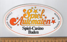 alter Aufkleber : Spiel-Casino Baden Spiel-Automaten Casinos Austria*Österreich