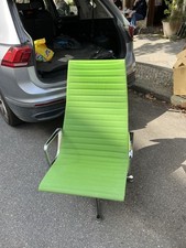 Vitra Eames Aluminium Chair EA 124 Lounge Grün Hop Sak ( Stoff ) 