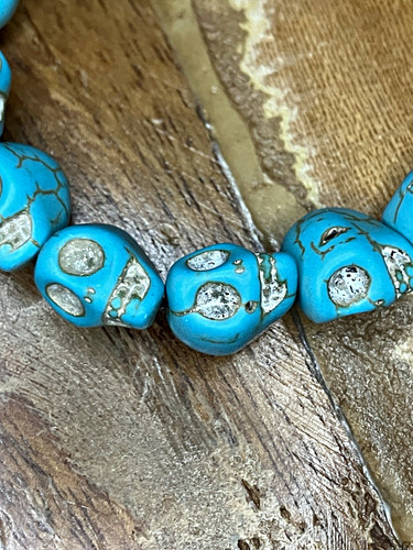 Armband mit perlen totenkopf - armband,