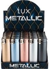 50er Display Elektronik Feuerzeug Metallic Farben Nachfüllbar 