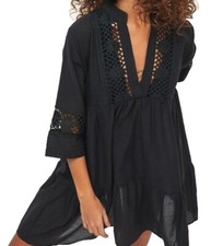 Boho Bluse/Tunika schwarz