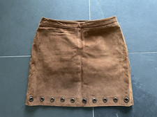 Esprit Rock Kleid Echtleder Lederrock Braun Nieten 38 M NEU