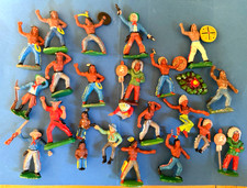 Indianer Cowboy Wildwest Gummi DDR Spielzeug Konvolut 24 Teile /P5.8/7