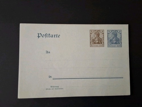 Ganzsache postkarte 2 - postkarte, +2